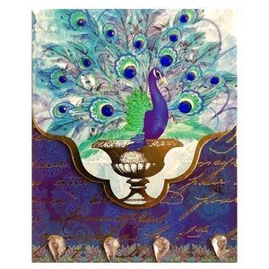 Divinity Fantail Peacock Purse Pocket Notepad w Scripture: Ephesians 2:10 (26580